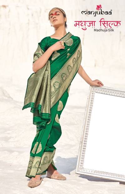 Madhuja Silk By Manjubaa Banarasi Soft Silk Saree Collection